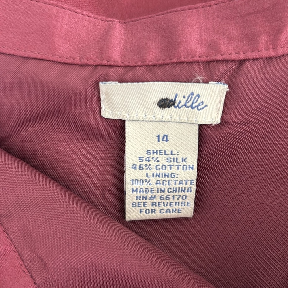 Anthropology Odille Silk and Velvet Circle Skirt. Size 14 - Picture 6 of 6